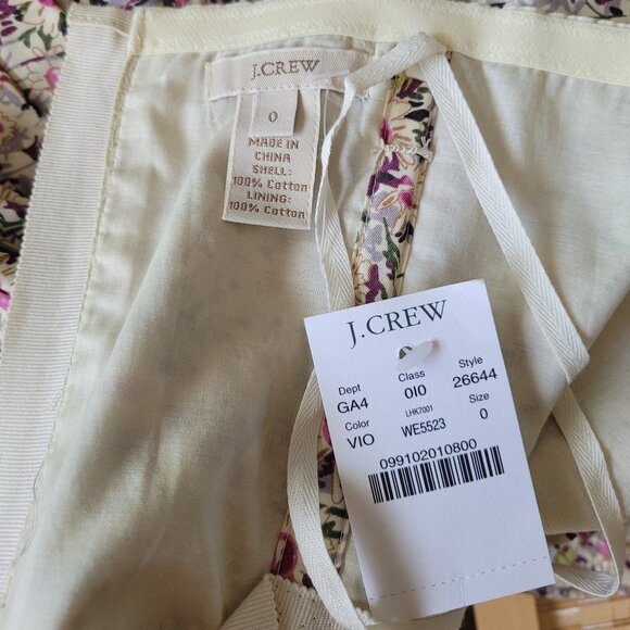 NWT J.CREW Floral Strapless Ruffle Dress - Picture 6 of 6